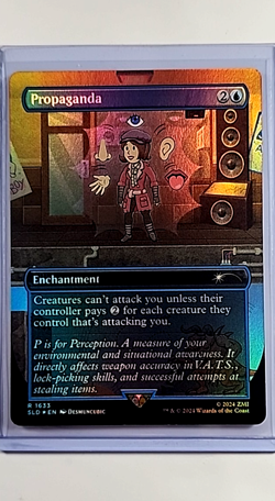 2024 MTG Magic the Gathering SLD Secret Lair Borderless Fallout Foil Propaganda - Image 1