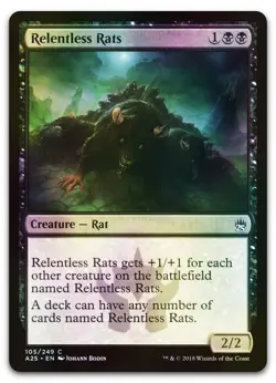 Relentless Rats #105 (Foil) (NM) Masters 25 A25 Magic MTG - Image 1