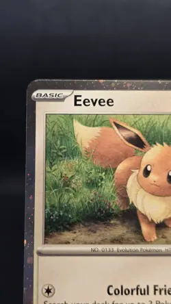 Eevee 133/165 Holiday Calendar Snowflake Stamped Cosmos Holo Pokemon Card - Image 2