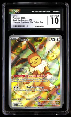 CGC 10 Eevee 173 Pokemon Black Star Promos 2025 English - Image 1