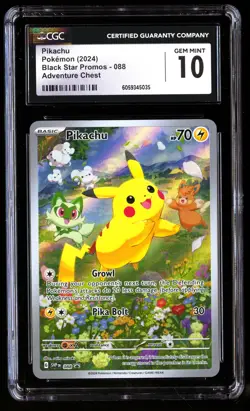 CGC 10 Pikachu 088 Pokemon Black Star Promos 2024 English - Image 1