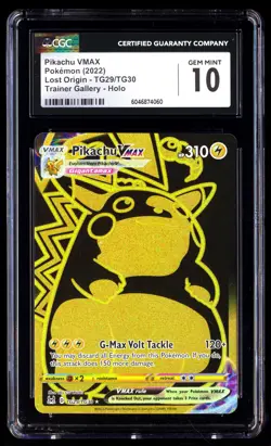 CGC 10 Pikachu Vmax TG29/TG30 Pokemon Lost Origin 2022 English - Image 1