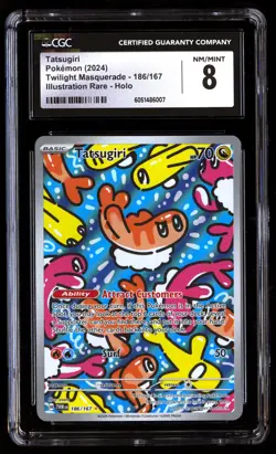 CGC 8 Tatsugiri 186/167 Pokemon Twilight Masquerade 2024 English - Image 1