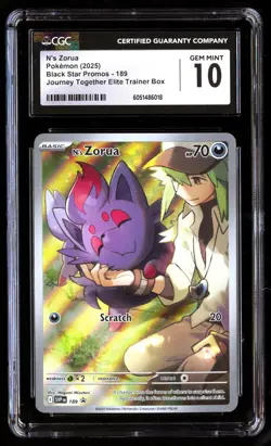 CGC 10 N's Zorua 189 Pokemon Black Star Promos 2025 English - Image 1