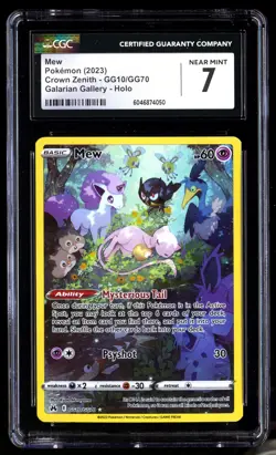 CGC 7 Mew GG10/GG70 Pokemon Crown Zenith 2023 English - Image 1