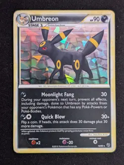 Umbreon 10/90 Undaunted Cracked Ice Holo Rare Pokemon TCG LP - Image 1