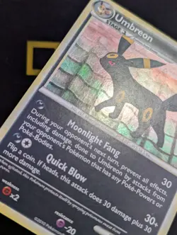 Umbreon 10/90 Undaunted Cracked Ice Holo Rare Pokemon TCG LP - Image 4