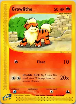 Growlithe 062/144 Common Skyridge LP Pokemon TCG - Image 1
