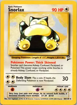 Snorlax 064/110 Base set 2 LP Non-Holo Pokemon TCG - Image 1
