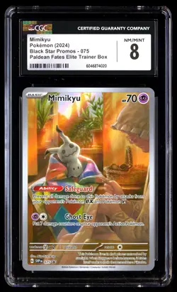 CGC 8 Mimikyu 075 Pokemon Black Star Promos 2024 English - Image 1