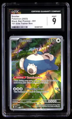 CGC 9 Snorlax 051 Pokemon Black Star Promos 2023 English - Image 1