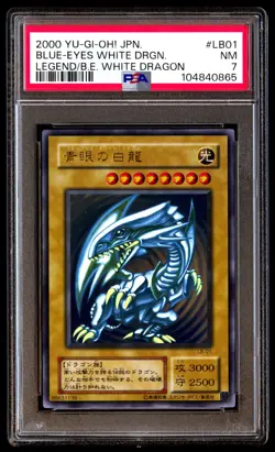 PSA 7 Blue Eyes White Drgn. LB01 Yu Gi Oh! Legend Of Dragon Japanese 2000 Legend - Image 1
