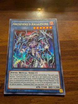 Yugioh Archfiend's Awakening FIGA-EN031 1st Edition Secret Rare NM - Image 1