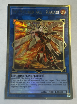 YuGiOh Sky Striker Ace-Kagari (Alt Art) MAGO-EN038 Premium Gold Rare 1st Ed. NM - Image 1