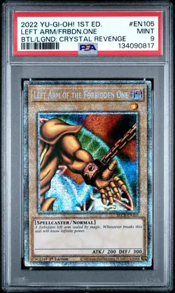2022 YU-GI-OH! BOL-1ST EDITION #EN105 LEFT ARM OF THE FORBIDDEN ONE PSA 9 - Image 1