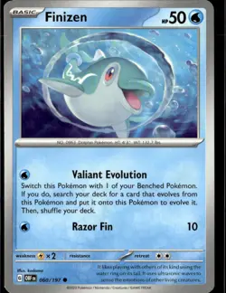 Pokemon Finizen 060/197 Obsidian Flames Non Holo Common 5 Card Lot - Image 1