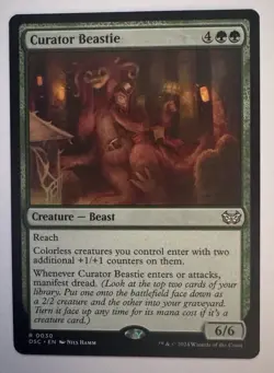 Curator Beastie 30 Near Mint Duskmourn House of Horror Commander DSC Magic MTG - Image 1