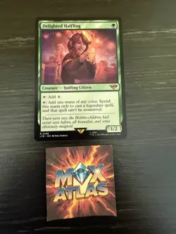 MTG - Delighted Halfling - 158 - Universes Beyond: The Lord of the Rings - Image 1