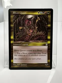 Sliver Queen Magic the Gathering 1998 Rare Legend Creature Stronghold *MP* - Image 1