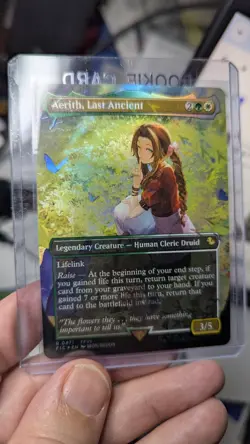 1x Aerith Last Ancient Borderless Chocobo Track Foil NM Final Fantasy MTG x1 - Image 1