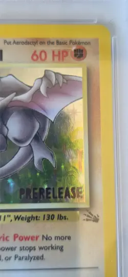 1999 Pokemon Aerodactyl (Prerelease) 01/62 Wotc Promo Holo PSA 7 NM - Image 3