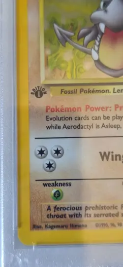 1999 Pokemon Aerodactyl (Prerelease) 01/62 Wotc Promo Holo PSA 7 NM - Image 5