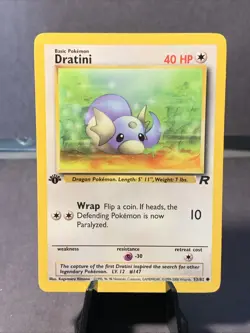 Pokemon TCG Team Rocket 1st Edition Dratini #53/82 Common Non Holo VTG WOTC - Image 1