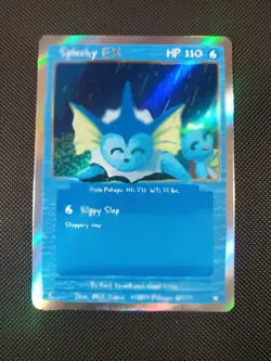 Pokepu Season 2 Holo Spleshy Ex Vaporeon Squirtle Pokemon Fan Art Mick Junco Art - Image 4