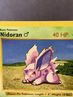 Pokemon TCG Shadowless Nidoran #55/102 Base Set Common 1999 WOTC VTG HP - Image 3