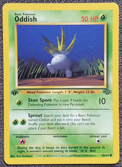 1st Edition Oddish - Jungle - #58/64 - Vintage Pokemon Card 1999 WOTC - Image 1