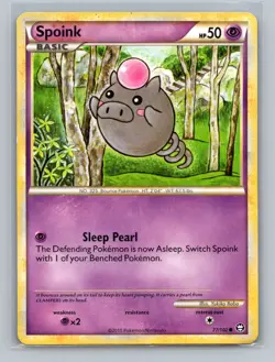 Pokemon TCG Spoink 77/102 Triumphant Normal MP - Image 1