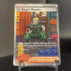 Pokemon TCG Lt. Surge's Bargain SIR Mega Evolution 185/132 - Image 2