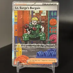 Pokemon TCG Lt. Surge's Bargain SIR Mega Evolution 185/132 - Image 3
