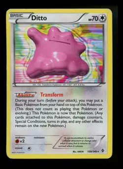 Ditto 108/149 BW Boundaries Crossed 2012 Holo Rare Pokemon Card TCG - Image 1