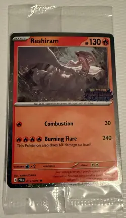 Pokemon TCG - Reshiram - 17/94 - Phantasmal Flames Stamped PROMO - RARE - Sealed - Image 1