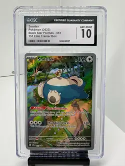 2023 POKEMON 151 POKEMON CENTER ETB PROMO #051 SNORLAX CGC 10 - Image 1