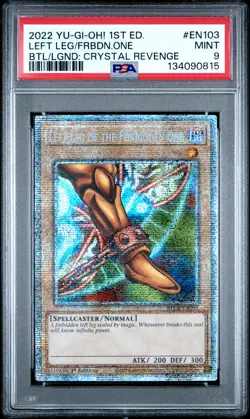 2022 YU-GI-OH! BOL-1ST EDITION #EN103 LEFT LEG OF THE FORBIDDEN ONE PSA 9 - Image 1