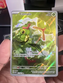 Pokemon TCG Caterpie 172/165 Scarlet & Violet 151 Holo Illustration Rare Card - Image 1