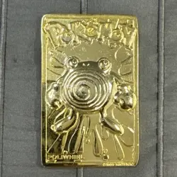Pokemon 1999 23K Gold Plated Trading Card Burger King Promo #61 Poliwhirl - Image 1