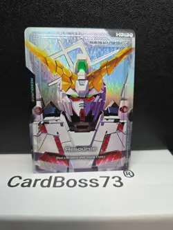 Gundam Card Game Newtype Rising Unicorn Gundam Resource R-003 C+ Foil Alt Art - Image 1