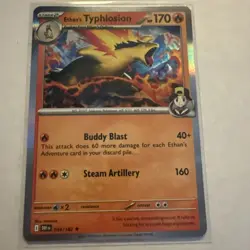 NM! Ethan's Typhlosion (034/182) Destined Rivals Holo Rare Pokemon Card! - Image 1