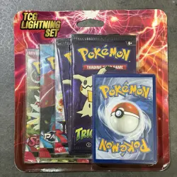 Pokemon TCG Lightning Set 4 Booster Packs and 1 Bonus Card New Sealed - Image 1