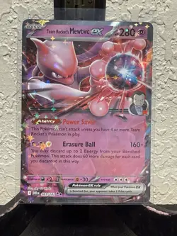 Pokemon TCG Team Rockets Mewtwo EX Double Rare Card 081/182 Destined Rivals - Image 1
