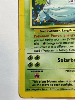 Pokemon TCG Venusaur Base Set Holo Unlimited Rare Card 15/102 1999 - Image 5
