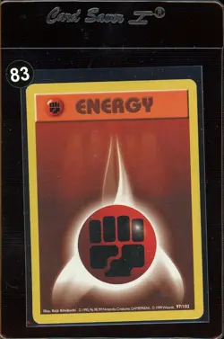 1999 Pokemon Card - Shadowless Fighting Energy - 97/102 Base Set LP-NM - Image 1