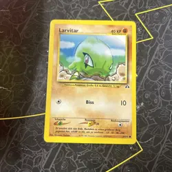 Larvitar 57/75 Neo Discovery Pokemon Card GERMAN - Image 1