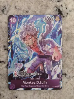 ONE PIECE CARD GAME MONKEY.D.LUFFY P-041 BANDAI CARD GAMES FEST 23-24 ENGLISH LP - Image 1