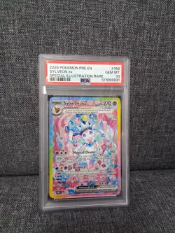 Sylveon ex 156/131 Prismatic Evolutions PSA 10 Pokemon Special Illustration Card - Image 1