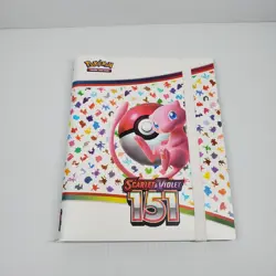 Pokemon Scarlet And Violet 151 Mew Binder Side Load Holds 360 Cards Lightly Used - Image 1