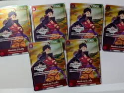 Monkey D Luffy P-001 Offline Regional 2024 Participant One Piece Card English x6 - Image 1